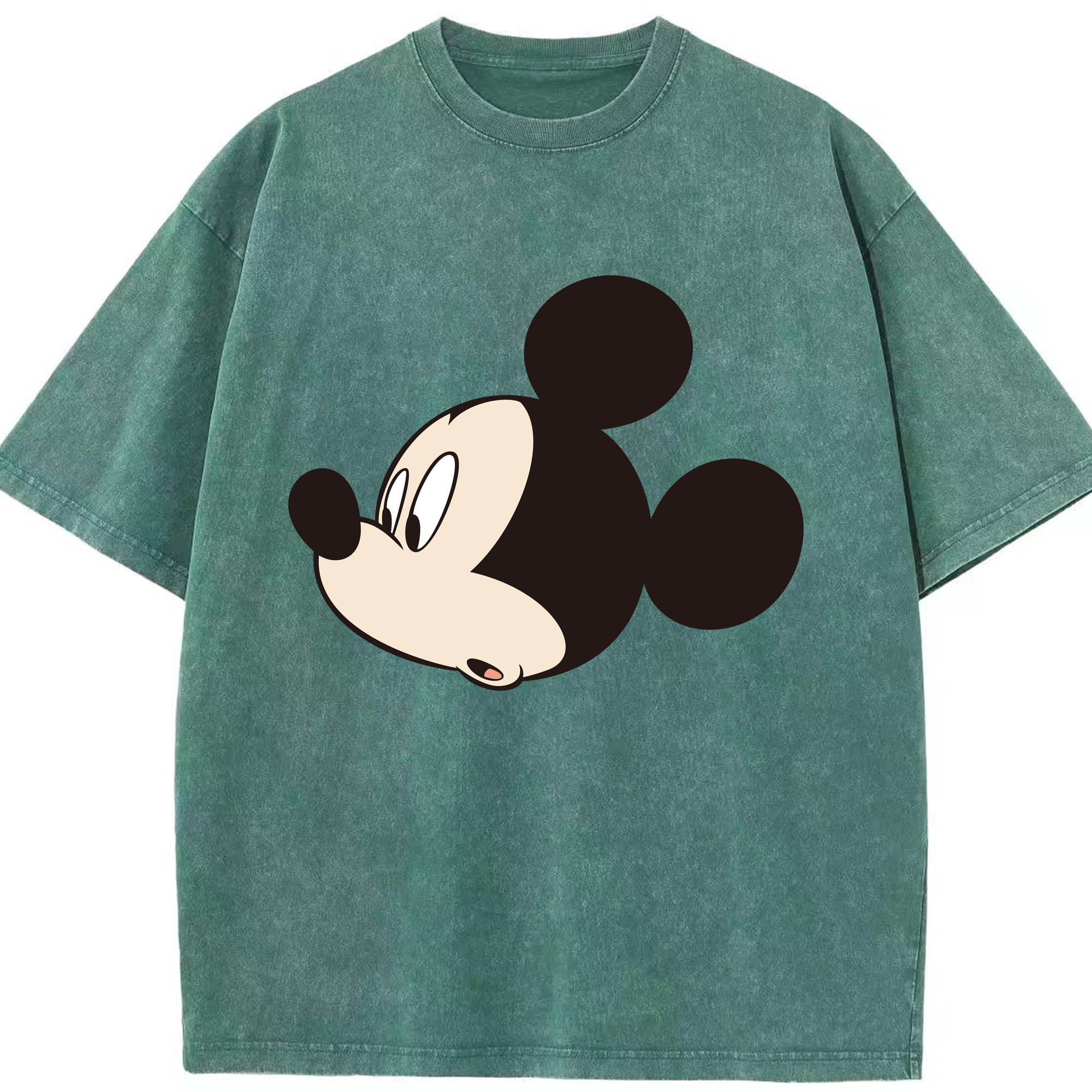（画像用） ミッキーマウス Mickey Mouse 綿100% ヴィンテージ風 半袖Tシャツ（フロントプリント）